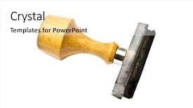  Presentation with old photographs black and white - Theme enhanced with entitlement - old wooden stamp isolated background and a white colored foreground