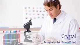  Presentation with butterfly - PPT layouts with entomology - scientist entomologist studying new butterfly background and a sky blue colored foreground