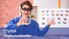  Presentation with student healhty - Amazing presentation having entomology - student entomologist studying new species backdrop and a ocean colored foreground