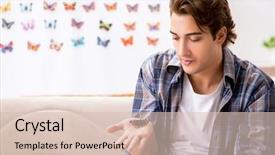  Presentation with butterflies - Presentation design consisting of entomology - student entomologist studying new species background and a lemonade colored foreground