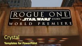  Presentation with hollywood star - Theme with entrance-at-the-world-premiere background and a tawny brown colored foreground