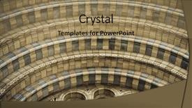  Presentation with history - Presentation theme enhanced with entrance detail at natural history background and a coral colored foreground