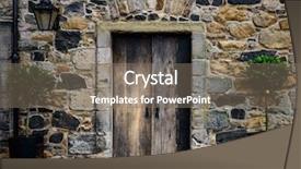  Presentation with old house - Slide deck consisting of entrance door of an old background and a gray colored foreground