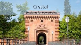  Presentation with lion - Audience pleasing slides consisting of entrance form germersheim weissenburg gate backdrop and a light blue colored foreground