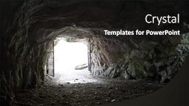  Presentation with cave - Colorful presentation design enhanced with entrance-from-the-rocky-cave backdrop and a black colored foreground