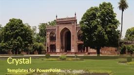  Presentation with agra - Presentation theme consisting of itmad-ud-daulah's tomb background and a tawny brown colored foreground