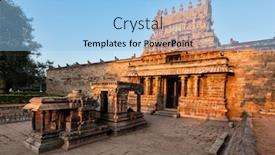  Presentation with india temple - Cool new presentation theme with entrance-gopura-tower-of-airavatesvara backdrop and a light blue colored foreground