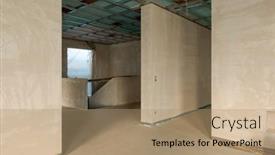  Presentation with nobody - Presentation featuring entrance-hall-with-empty-staircase background and a  colored foreground