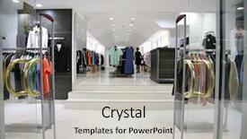  Presentation with clothes - Presentation consisting of entrance in the clothes department background and a light gray colored foreground