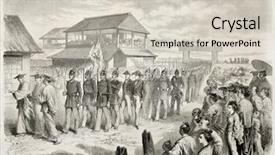  Presentation with journal - Slides with entrance in yeddo tokio old background and a soft green colored foreground