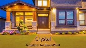  Presentation with bc canada - Theme enhanced with entrance of a house background and a gold colored foreground