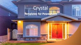  Presentation with vancouver - Presentation design consisting of entrance-of-a-house background and a ocean colored foreground