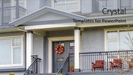  Presentation with luxury vintage house - Slides enhanced with entrance of a luxury house background and a light gray colored foreground