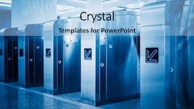  Presentation with sub station - Audience pleasing presentation design consisting of entrance of railway station subway backdrop and a light blue colored foreground