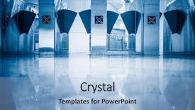  Presentation with sub station - Cool new PPT layouts with entrance of railway station subway backdrop and a light blue colored foreground