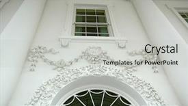  Presentation with white house - Beautiful presentation design featuring entrance of the white house backdrop and a light gray colored foreground