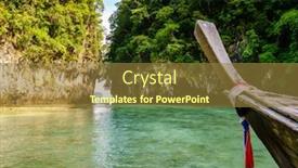  Presentation with krabi - PPT theme having entrance-to-a-hidden-lagoon background and a tawny brown colored foreground