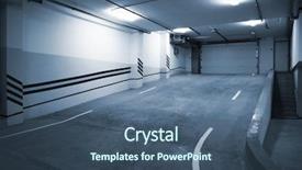  Presentation with car park - Audience pleasing PPT layouts consisting of entrance to a modern underground backdrop and a ocean colored foreground