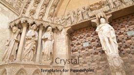  Presentation with spain - PPT layouts having entrance-to-cathedral-of-el background and a  colored foreground