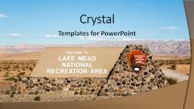  Presentation with nevada - Slides having entrance to lake mead national background and a light blue colored foreground