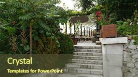  Presentation with on an air force plane - Beautiful slides featuring entrance to open air restaurant backdrop and a  colored foreground