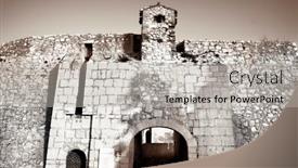  Presentation with fort - Slides enhanced with entrance-to-the-fort-de background and a light gray colored foreground