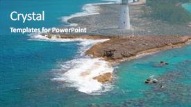  Presentation with nassau bahamas - PPT layouts having entrance to the nassau harbour background and a teal colored foreground