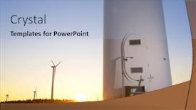  Presentation with turbine - Slides enhanced with entrance-to-wind-turbine-generator background and a light blue colored foreground