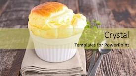  Presentation with wine book cheese - Presentation theme enhanced with entree - cheese souffle background and a yellow colored foreground