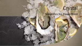  Presentation with rubiks cube - Presentation theme having entree - osyter and ice cube background and a coral colored foreground