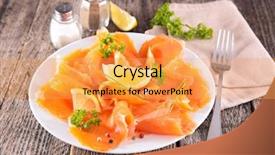  Presentation with smoked meat and cured meat - Beautiful presentation featuring entree - smoked salmon backdrop and a  colored foreground