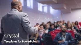  Presentation with successful - Theme consisting of enterprenership - rear view of young successful background and a tawny brown colored foreground