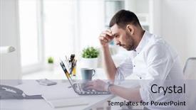  Presentation with technology - Slides featuring entrepreneur fail - business people deadline and technology background and a light gray colored foreground