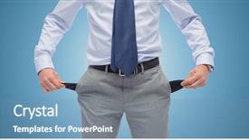  Presentation with bankruptcy - PPT theme with entrepreneur poverty - business people bankruptcy and failure background and a  colored foreground