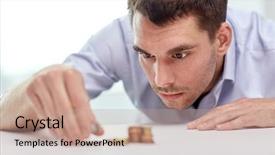  Presentation with god saving people - PPT theme featuring entrepreneur poverty - business people finances and money background and a coral colored foreground