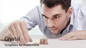  Presentation with entrepreneur - Slide deck featuring entrepreneur poverty - business people finances and money background and a coral colored foreground