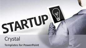  Presentation with entrepreneurial - PPT layouts consisting of entrepreneurial leadership - business man with the text background and a light gray colored foreground