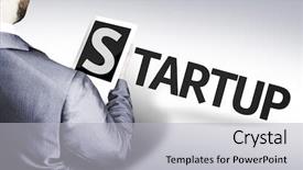  Presentation with entrepreneurial - Presentation having entrepreneurial leadership - business man with the text background and a light gray colored foreground