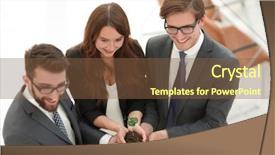  Presentation with team hands - Amazing slide set having entrepreneurship green - business team protecting hands small backdrop and a  colored foreground