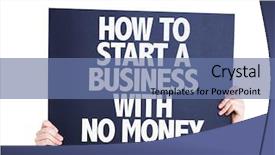  Presentation with business card - PPT theme enhanced with entrepreneurship skills - how to start a business background and a ocean colored foreground