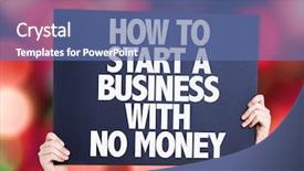  Presentation with zumba card bokeh - Slide set with entrepreneurship skills - how to start a business background and a ocean colored foreground