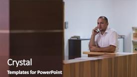  Presentation with skills - Theme consisting of entrepreneurship skills - portrait of an independent designer background and a  colored foreground