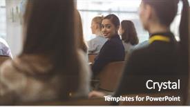  Presentation with race - Cool new PPT layouts with entrepreneurship skills - portrait of happy young pretty backdrop and a tawny brown colored foreground