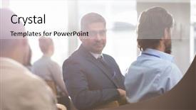  Presentation with race - Slide deck with entrepreneurship skills - portrait of mixed race businessman background and a white colored foreground