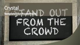  Presentation with crowd - Audience pleasing presentation consisting of entrepreneurship skills - stand out from the crowd backdrop and a  colored foreground