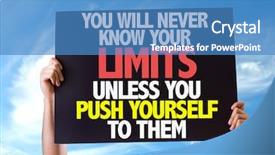  Presentation with limits - Colorful slide deck enhanced with entrepreneurship skills - you will never know your backdrop and a teal colored foreground