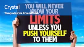  Presentation with limits - Slide deck featuring entrepreneurship skills - you will never know your background and a teal colored foreground