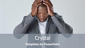  Presentation with black males business - PPT theme consisting of entreprenual - black african business man feeling background and a gray colored foreground