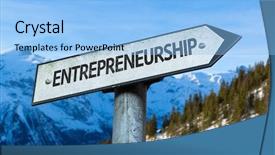  Presentation with winter - Cool new PPT theme with entreprenual - entrepreneurship sign with winter background backdrop and a light blue colored foreground
