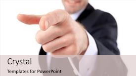  Presentation with points - Beautiful theme featuring entreprenual - handsome man points his finger backdrop and a lemonade colored foreground